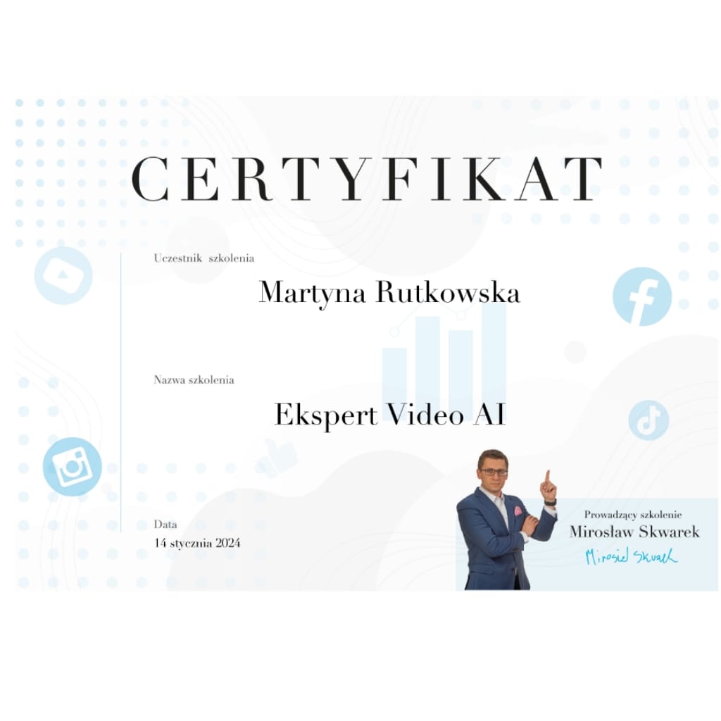 O mnie certyfikat expert video ai